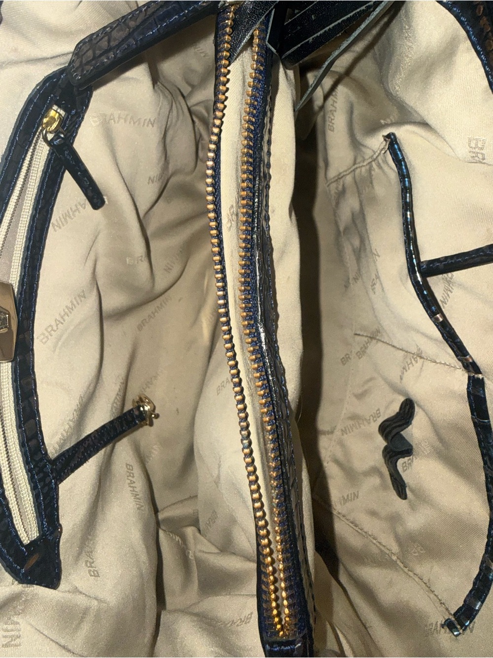 Brahmin Elisa Crowe Lazuli Blue Hobo Bag - Picture 10 of 10
